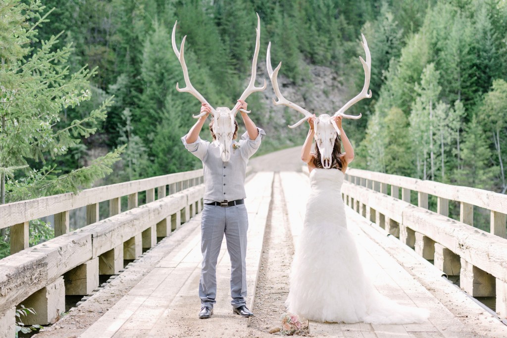 Rocky Mountain Wedding portraits of bride and groom