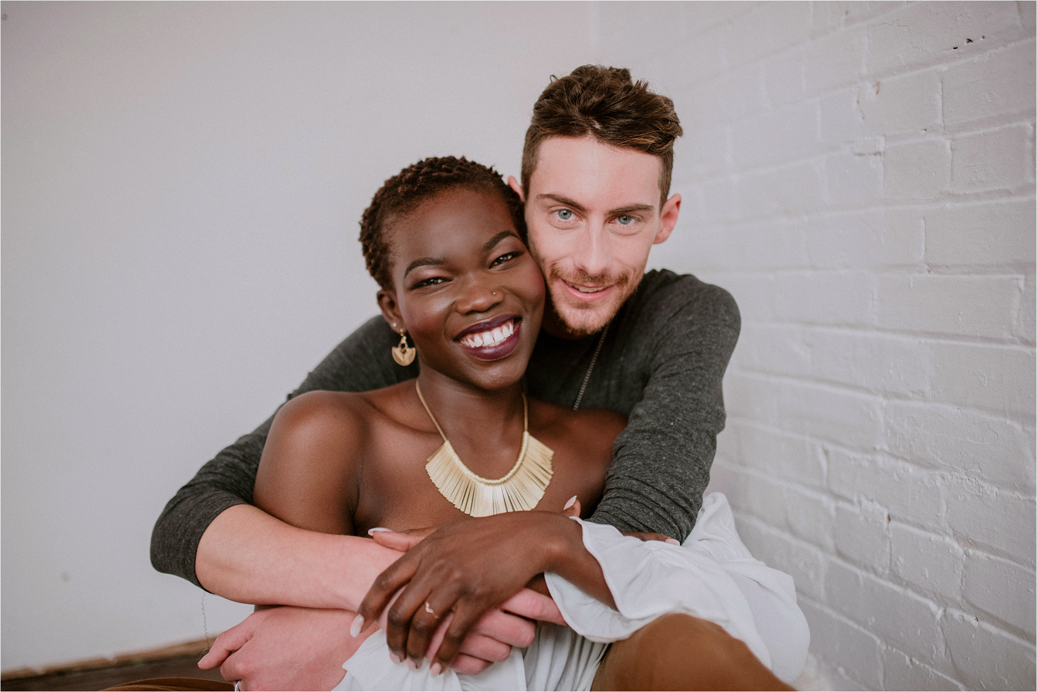 Multicultural Couple during their engagement session