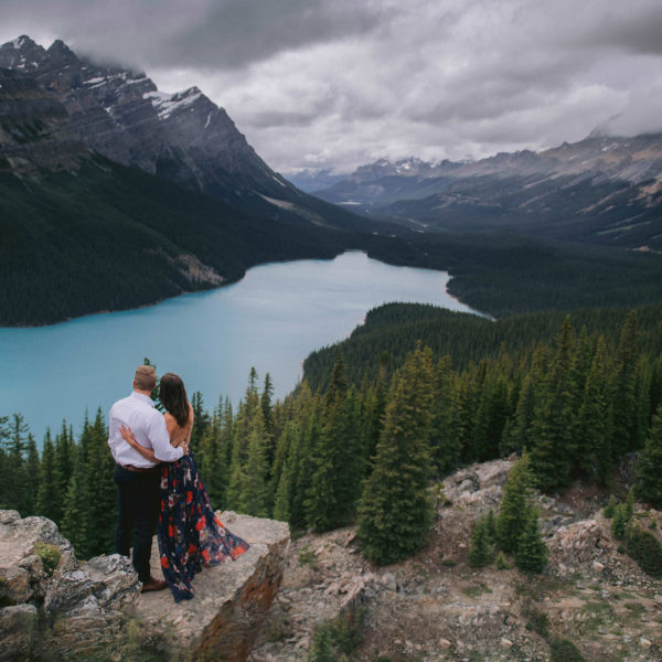 Breathtaking  Peyto Lake Engagement Session Photos | Banff AB Photographer| Chelsea and Chris